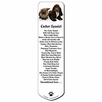 Cute Cocker Spaniel Dog and Rabbit Bookmark, Book mark, Printed full colour