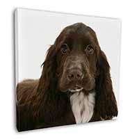 Chocolate Cocker Spaniel Dog Square Canvas 12"x12" Wall Art Picture Print