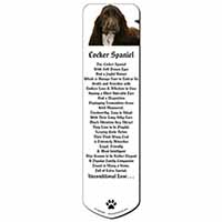 Chocolate Cocker Spaniel Dog Bookmark, Book mark, Printed full colour