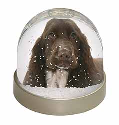 Chocolate Cocker Spaniel Dog Snow Globe Photo Waterball