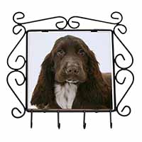 Chocolate Cocker Spaniel Dog Wrought Iron Key Holder Hooks