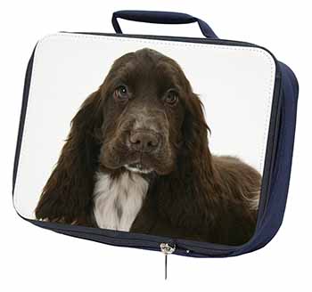 Chocolate Cocker Spaniel Dog Navy Insulated School Lunch Box/Picnic Bag