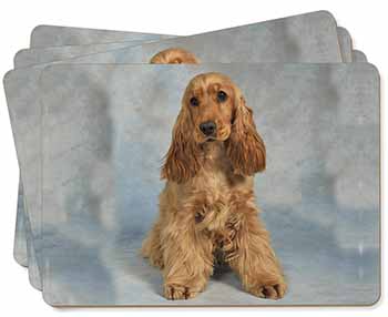 Red/Gold Cocker Spaniel Dog Picture Placemats in Gift Box