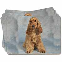 Red/Gold Cocker Spaniel Dog Picture Placemats in Gift Box - Advanta Group®