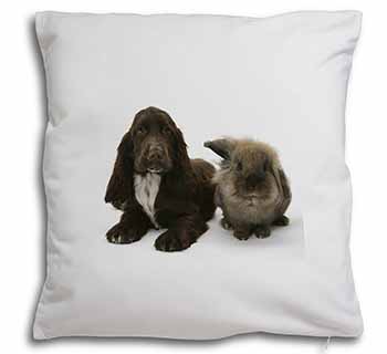 Cocker Spaniel Dog Soft White Velvet Feel Scatter Cushion