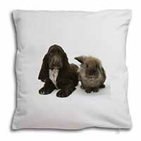 Cocker Spaniel Dog Soft White Velvet Feel Scatter Cushion