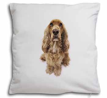 Cocker Spaniel Dog Soft White Velvet Feel Scatter Cushion