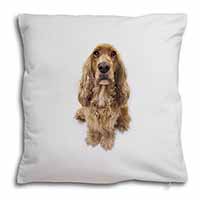 Cocker Spaniel Dog Soft White Velvet Feel Scatter Cushion