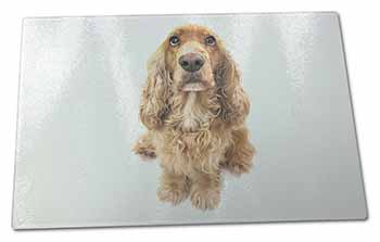 Large Glass Cutting Chopping Board Cocker Spaniel Dog