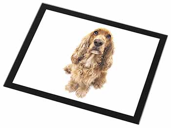 Cocker Spaniel Dog Black Rim High Quality Glass Placemat