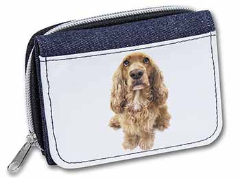 Cocker Spaniel Dog Unisex Denim Purse Wallet