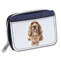 Cocker Spaniel Dog Unisex Denim Purse Wallet