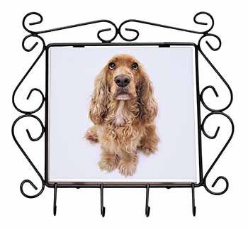 Cocker Spaniel Dog Wrought Iron Key Holder Hooks