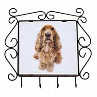 Cocker Spaniel Dog Wrought Iron Key Holder Hooks