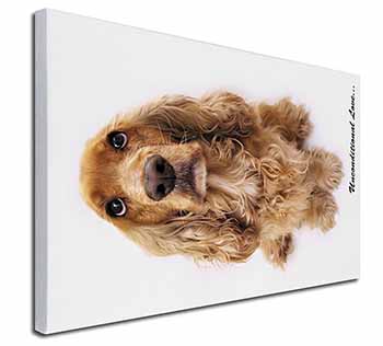 Gold Cocker Spaniel-With Love Canvas X-Large 30"x20" Wall Art Print