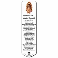 Gold Cocker Spaniel-With Love Bookmark, Book mark, Printed full colour