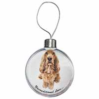 Gold Cocker Spaniel-With Love Christmas Bauble