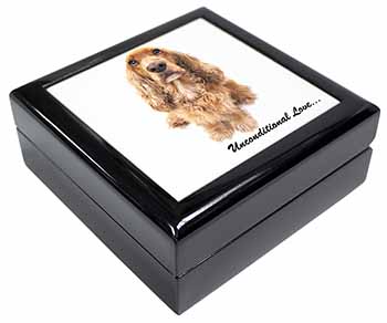 Gold Cocker Spaniel-With Love Keepsake/Jewellery Box