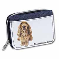 Gold Cocker Spaniel-With Love Unisex Denim Purse Wallet