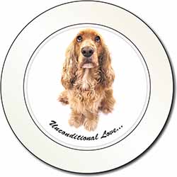 Gold Cocker Spaniel-With Love Car or Van Permit Holder/Tax Disc Holder