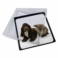 4x Cocker Spaniel Dog Picture Table Coasters Set in Gift Box