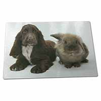 Large Glass Cutting Chopping Board Cocker Spaniel Dog