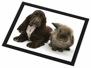 Cocker Spaniel Dog Black Rim High Quality Glass Placemat