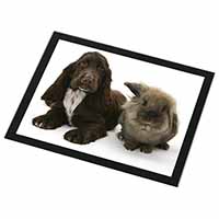 Cocker Spaniel Dog Black Rim High Quality Glass Placemat