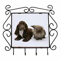 Cocker Spaniel Dog Wrought Iron Key Holder Hooks