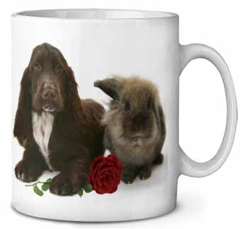 Cocker Spaniel with Red Rose Ceramic 10oz Coffee Mug/Tea Cup