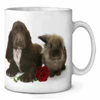 Cocker Spaniel with Red Rose Ceramic 10oz Coffee Mug/Tea Cup