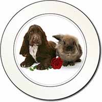 Cocker Spaniel with Red Rose Car or Van Permit Holder/Tax Disc Holder