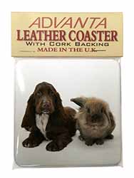 Cocker Spaniel Dog Single Leather Photo Coaster