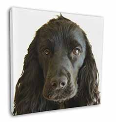 Black Cocker Spaniel Dog Square Canvas 12"x12" Wall Art Picture Print