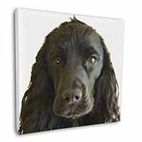 Black Cocker Spaniel Dog Square Canvas 12"x12" Wall Art Picture Print