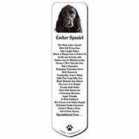 Black Cocker Spaniel Dog Bookmark, Book mark, Printed full colour