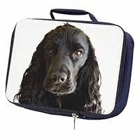 Black Cocker Spaniel Dog Navy Insulated School Lunch Box/Picnic Bag