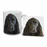 Black Cocker Spaniel Dog Mug and Coaster Set