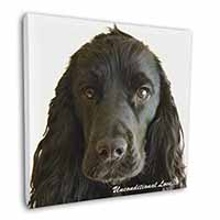 Cocker Spaniel-With Love Square Canvas 12"x12" Wall Art Picture Print