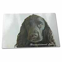 Large Glass Cutting Chopping Board Cocker Spaniel-With Love