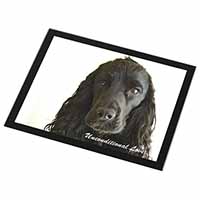 Cocker Spaniel-With Love Black Rim High Quality Glass Placemat