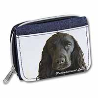 Cocker Spaniel-With Love Unisex Denim Purse Wallet