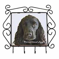 Cocker Spaniel-With Love Wrought Iron Key Holder Hooks