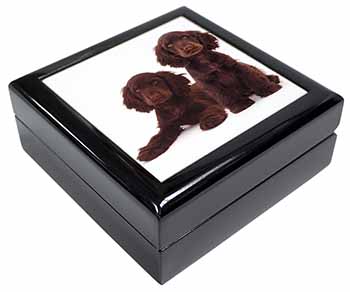 Chocolate Cocker Spaniel Dogs Keepsake/Jewellery Box