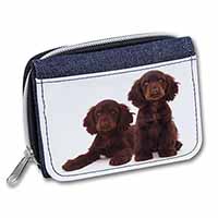 Chocolate Cocker Spaniel Dogs Unisex Denim Purse Wallet