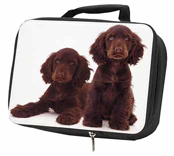 Chocolate Cocker Spaniel Dogs Black Insulated School Lunch Box/Picnic Bag