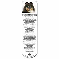 Tri-Col Sheltie Dog Bookmark, Book mark, Printed full colour