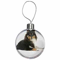 Tri-Col Sheltie Dog Christmas Bauble