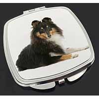 Tri-Col Sheltie Dog Make-Up Compact Mirror