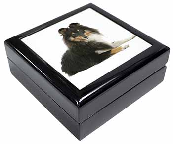 Tri-Col Sheltie Dog Keepsake/Jewellery Box